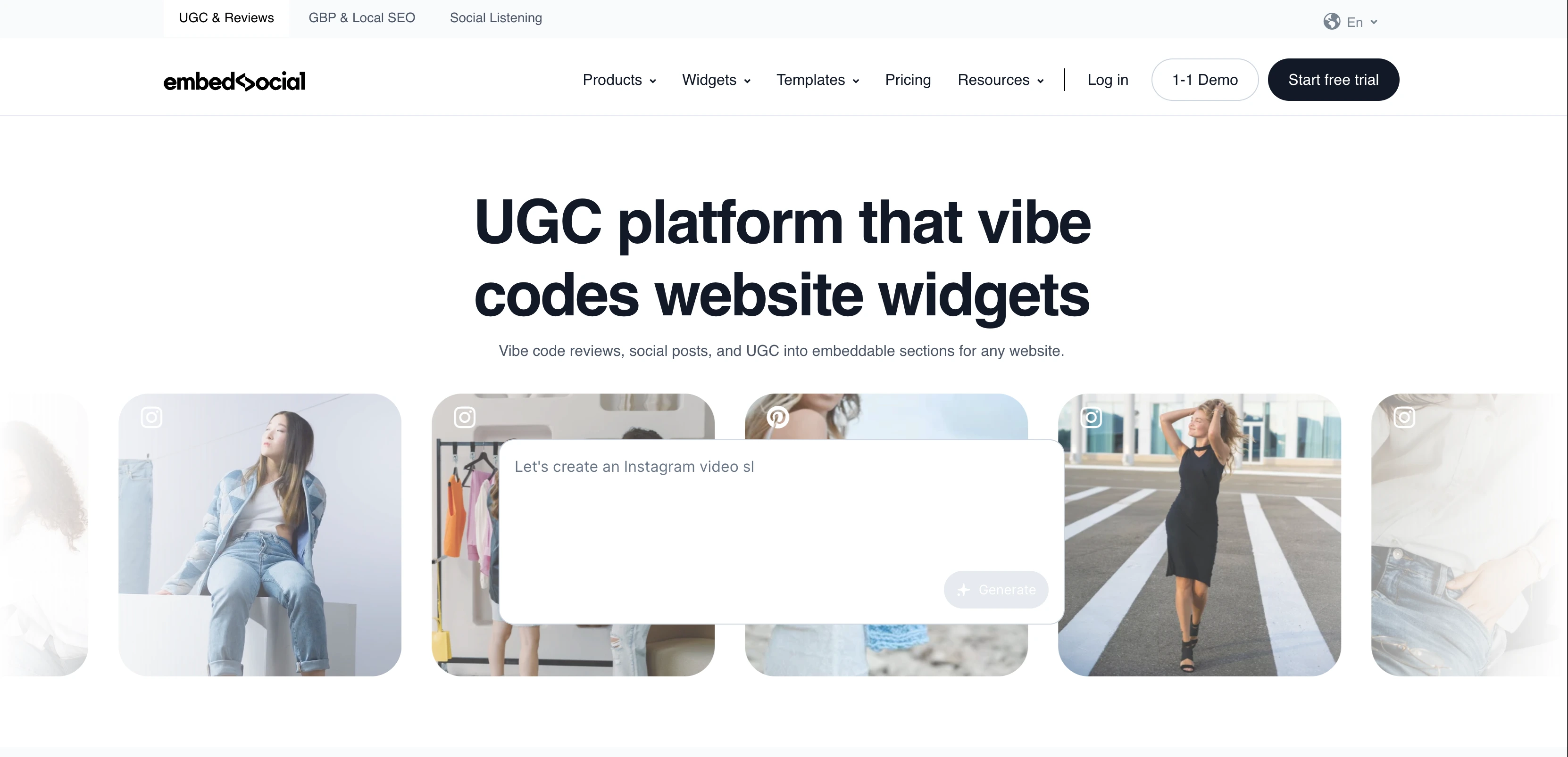 EmbedSocial review widgets