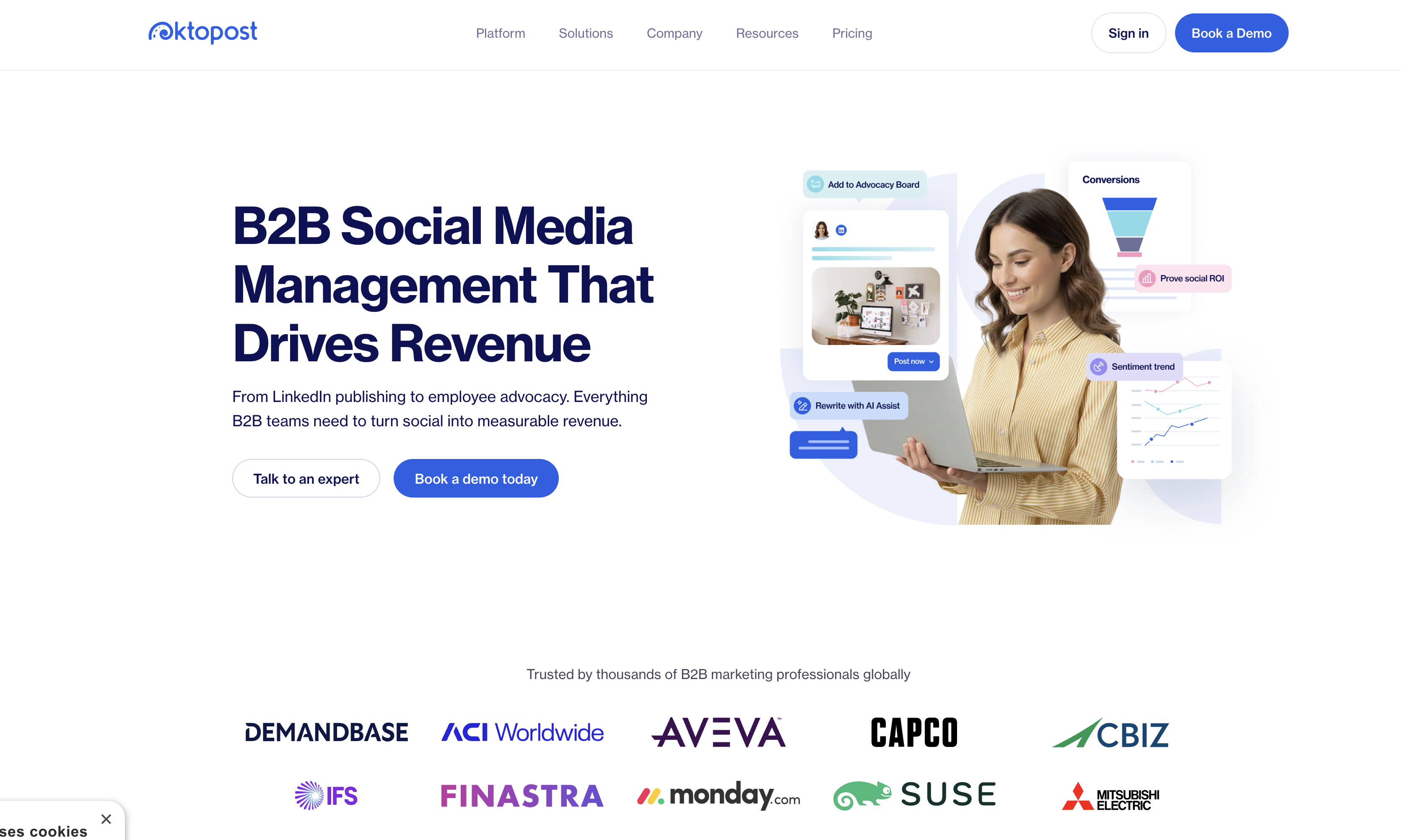 Oktopost MCP server dashboard
