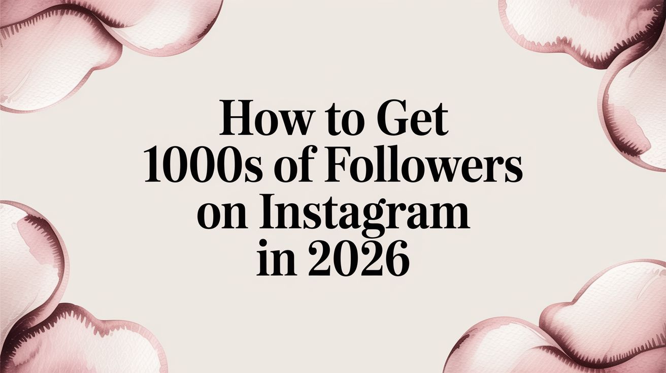 How to Get 1000s of Followers on Instagram (2026)