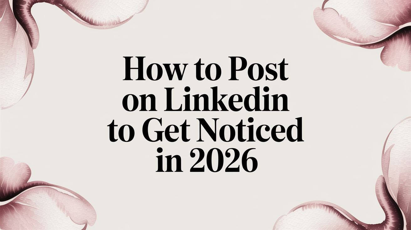 How to Post on LinkedIn: Complete Guide (2026)