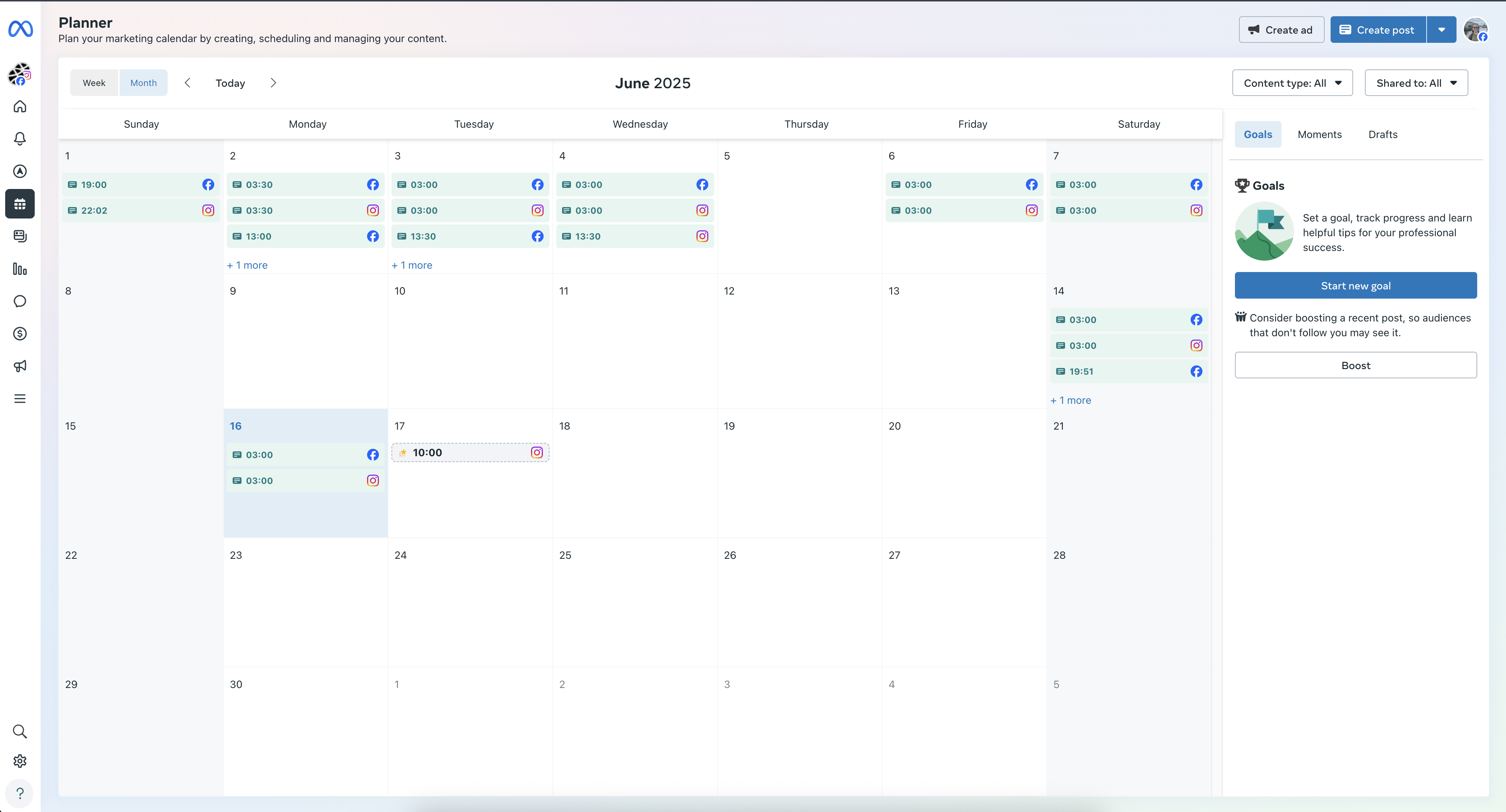 Meta Business Suite for Instagram Post Scheduling