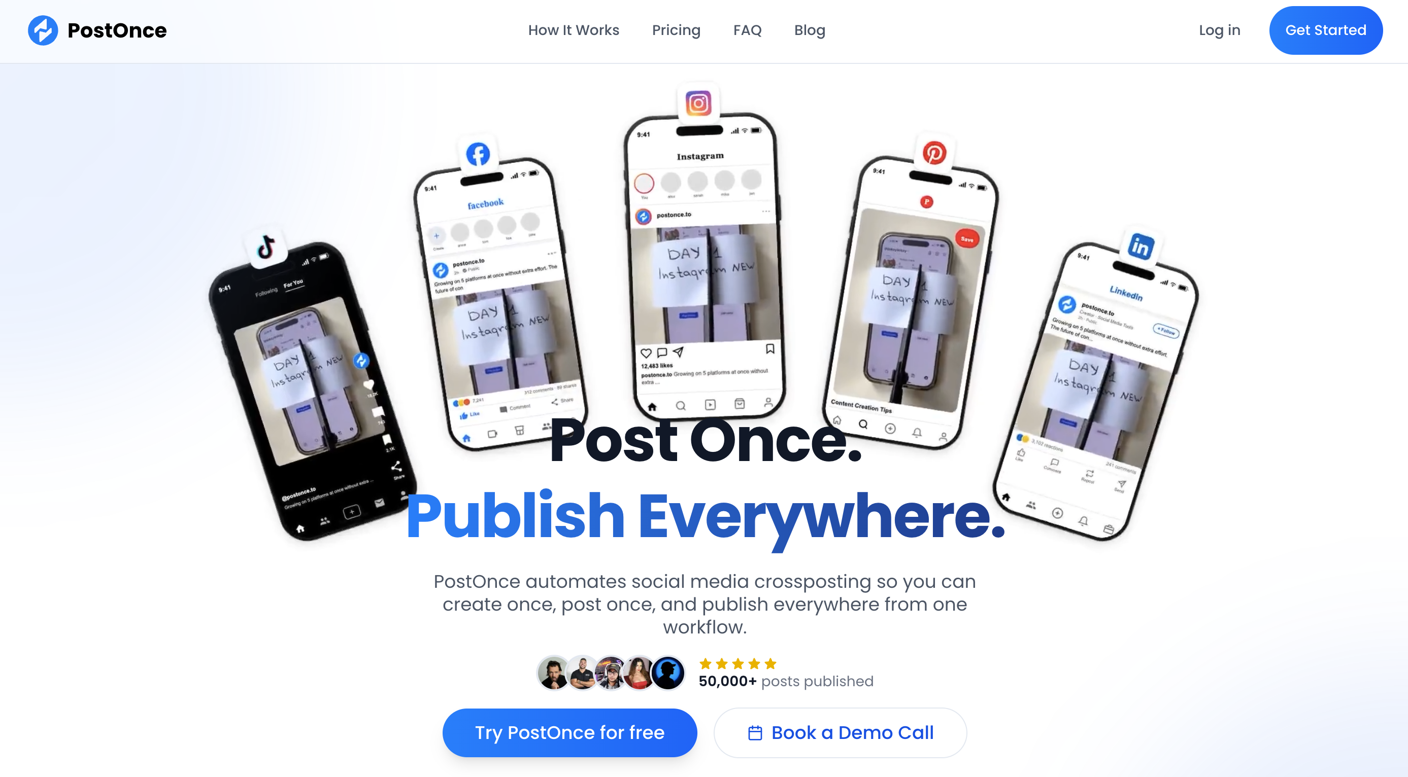 PostOnce social media crossposting automation platform with post-once workflows