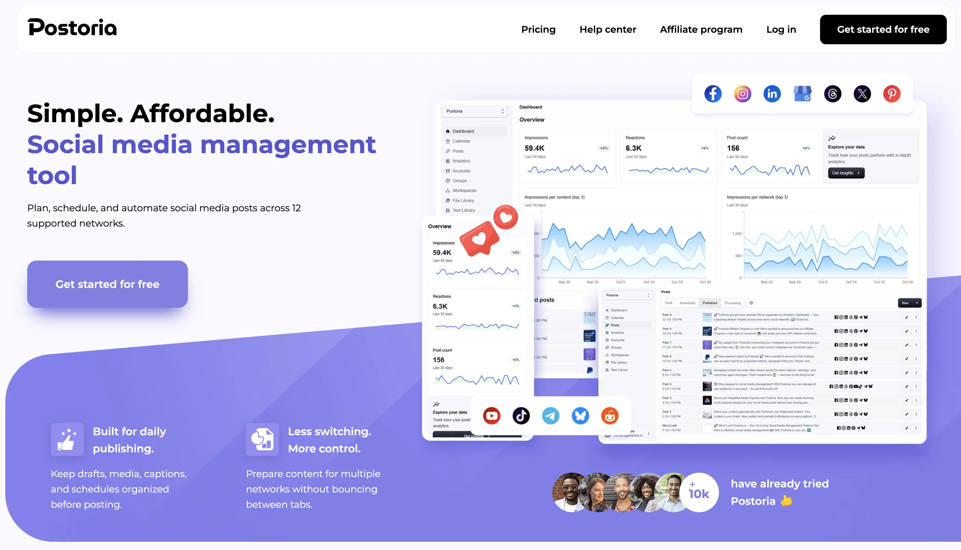 Postoria social media scheduling and automation tool