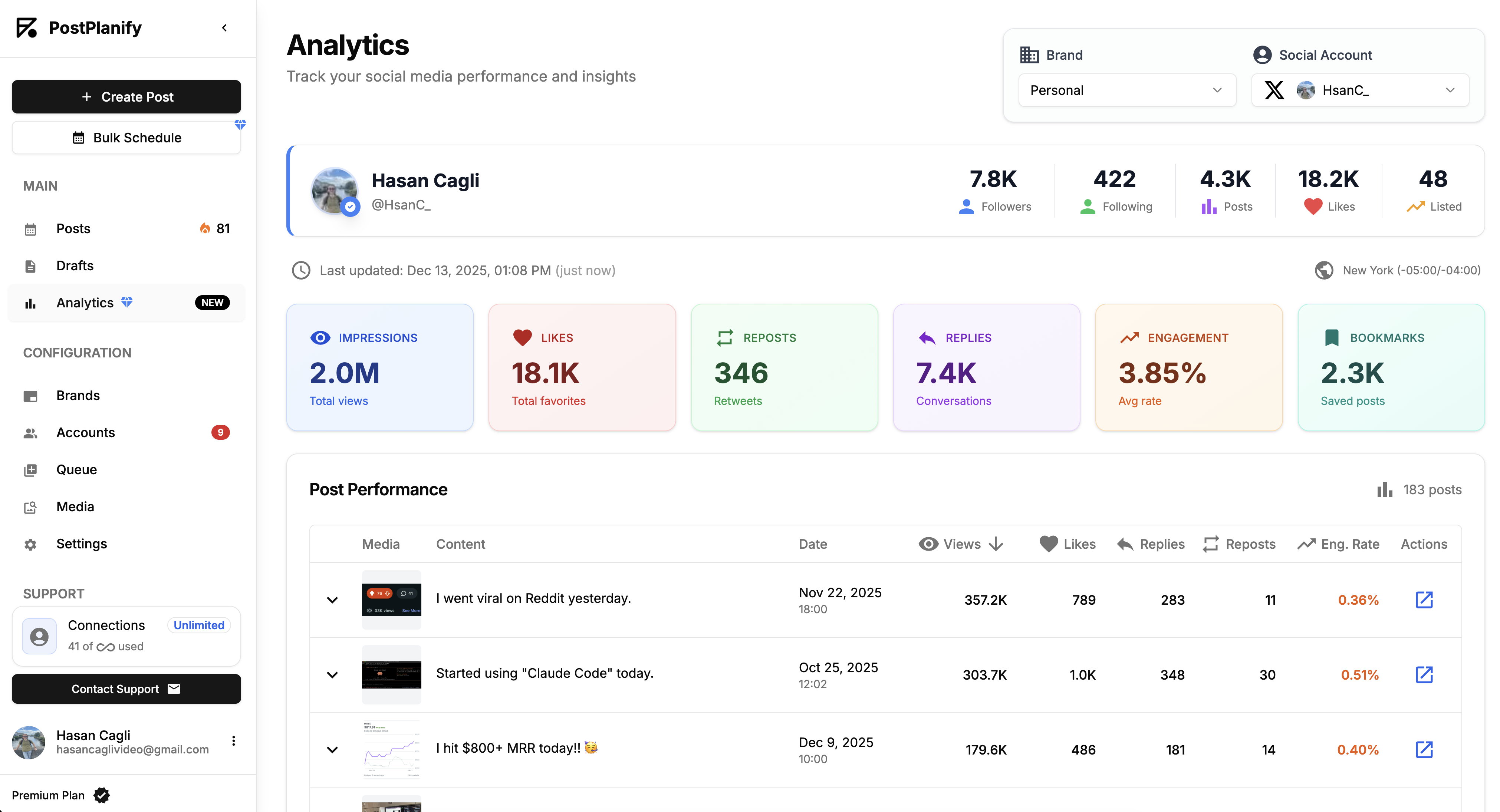 PostPlanify Generate AI Captions