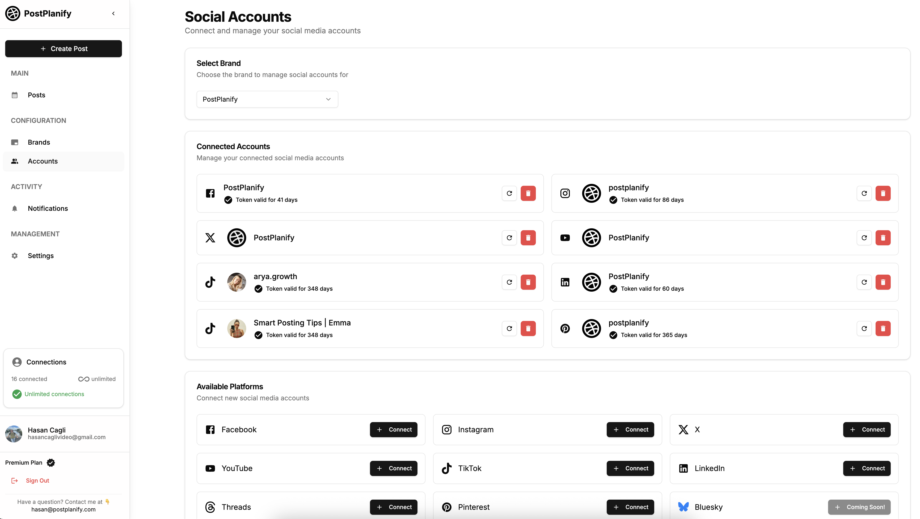 Connecting your Twitter account to PostPlanify in order to start automatically posting tweets