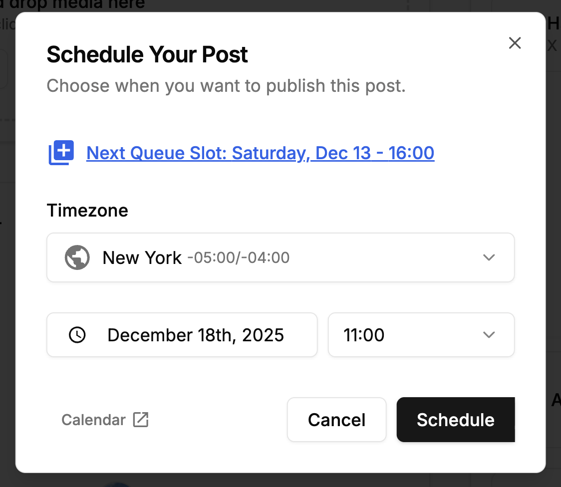 Schedule a LinkedIn post
