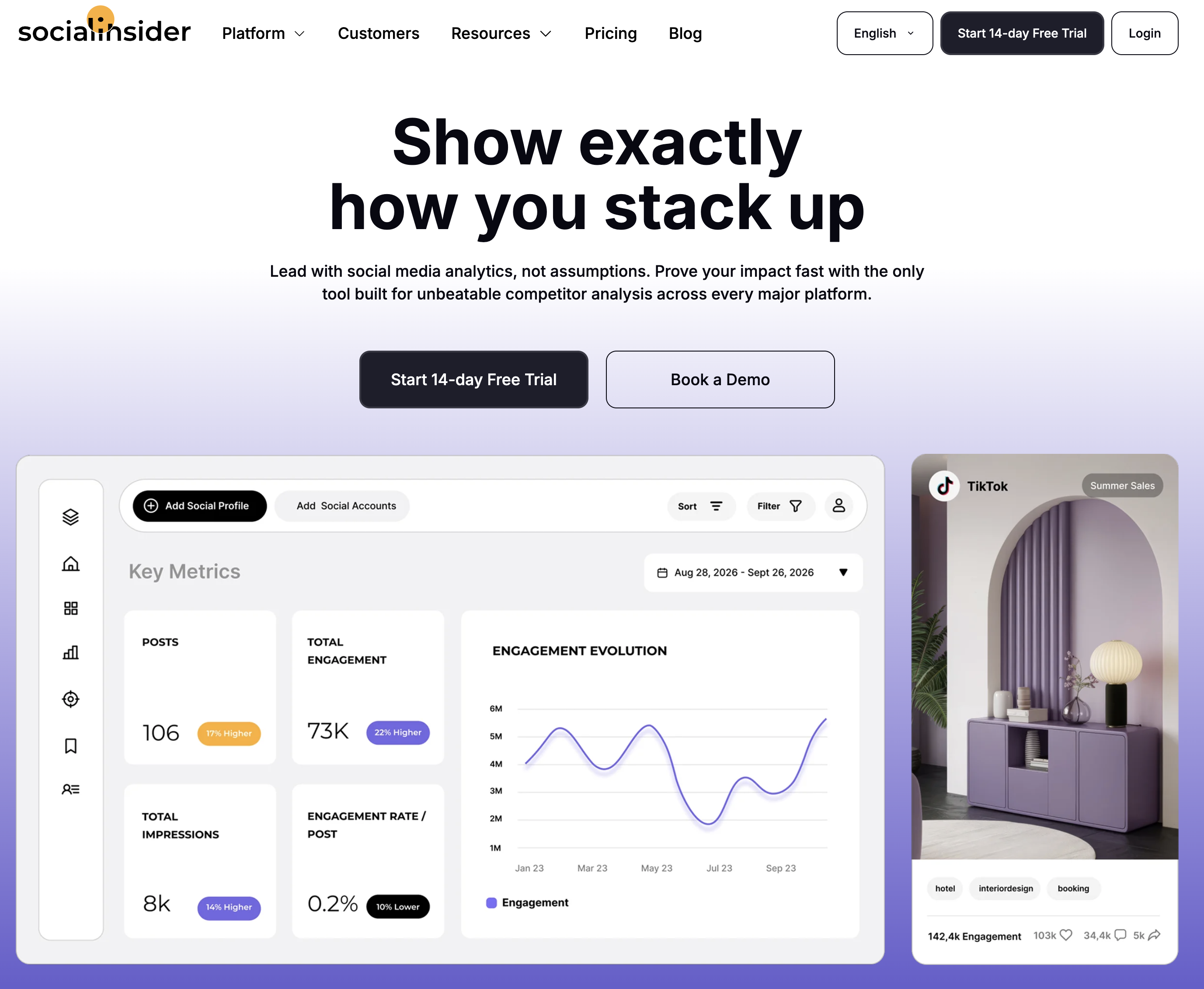 Socialinsider competitor benchmarking and analytics platform