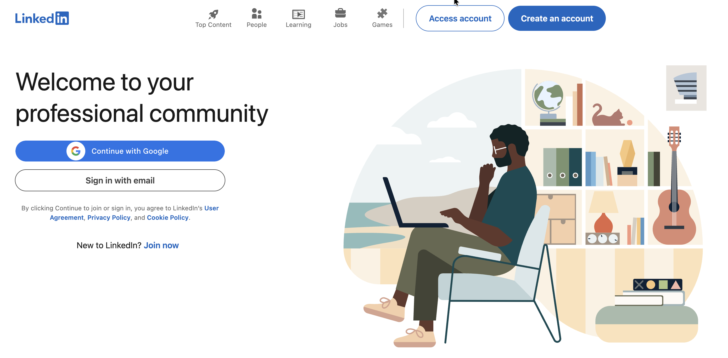 LinkedIn Website Page