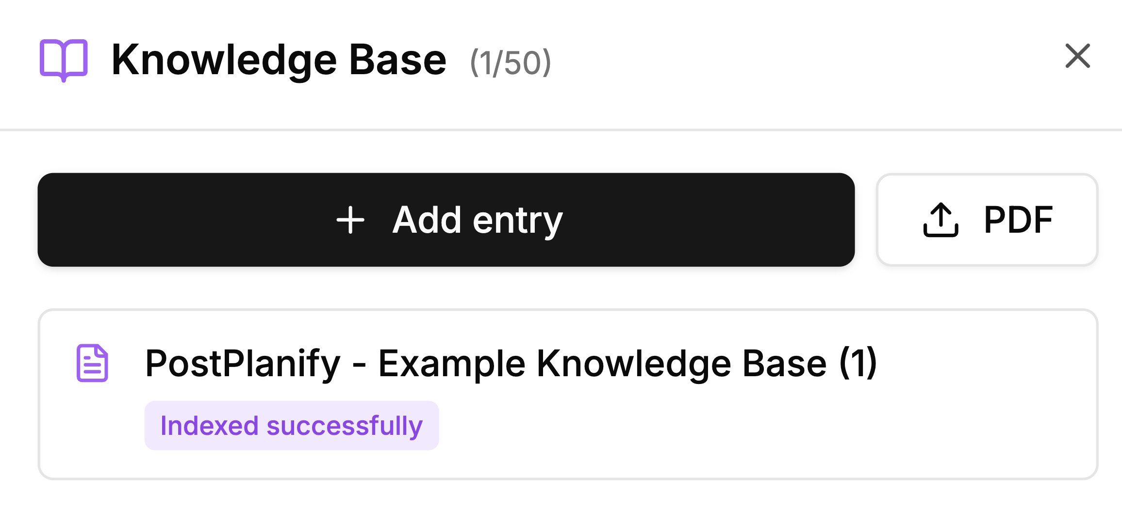Upload PDFs to your Knowledge Base