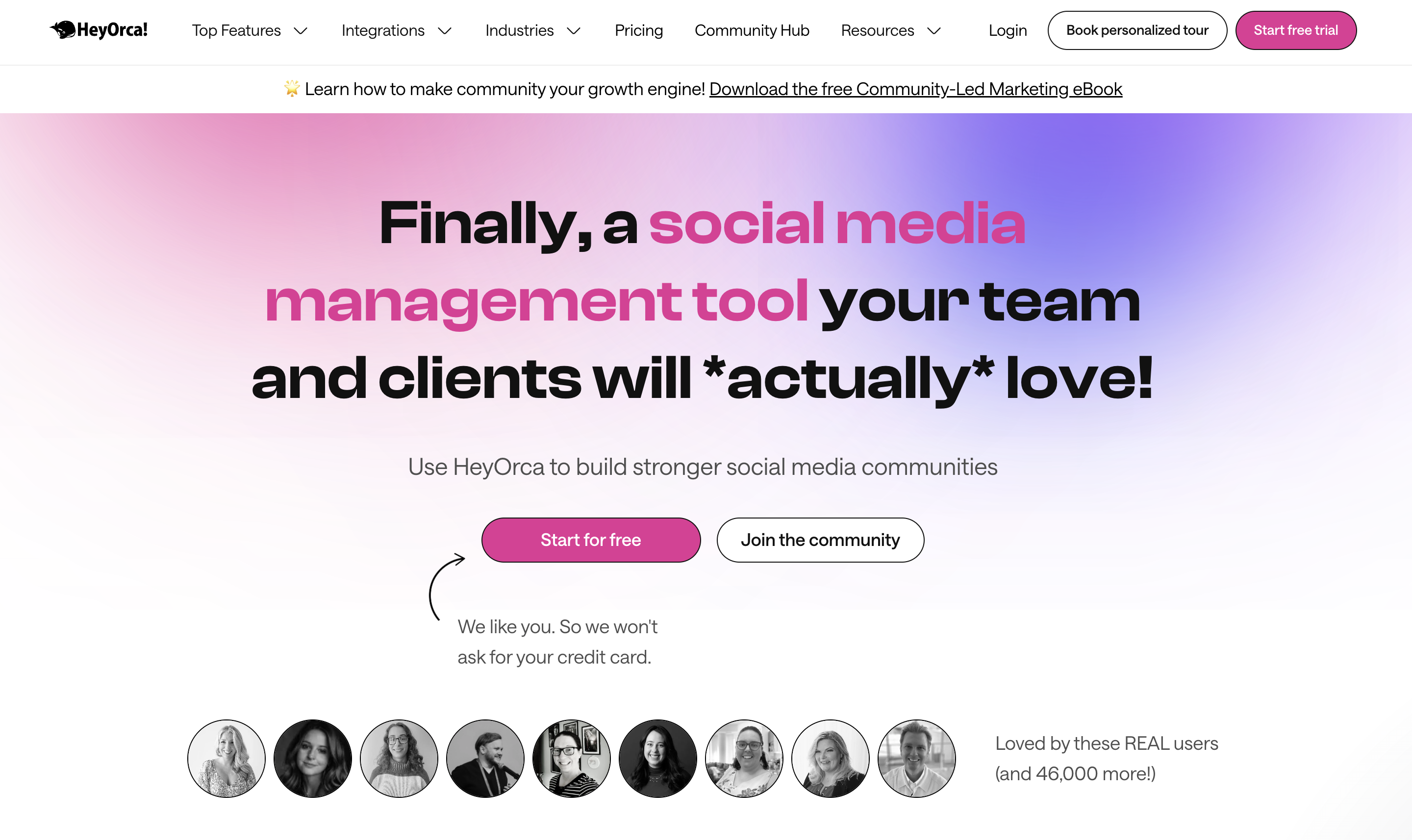 HeyOrca social media management dashboard for agencies