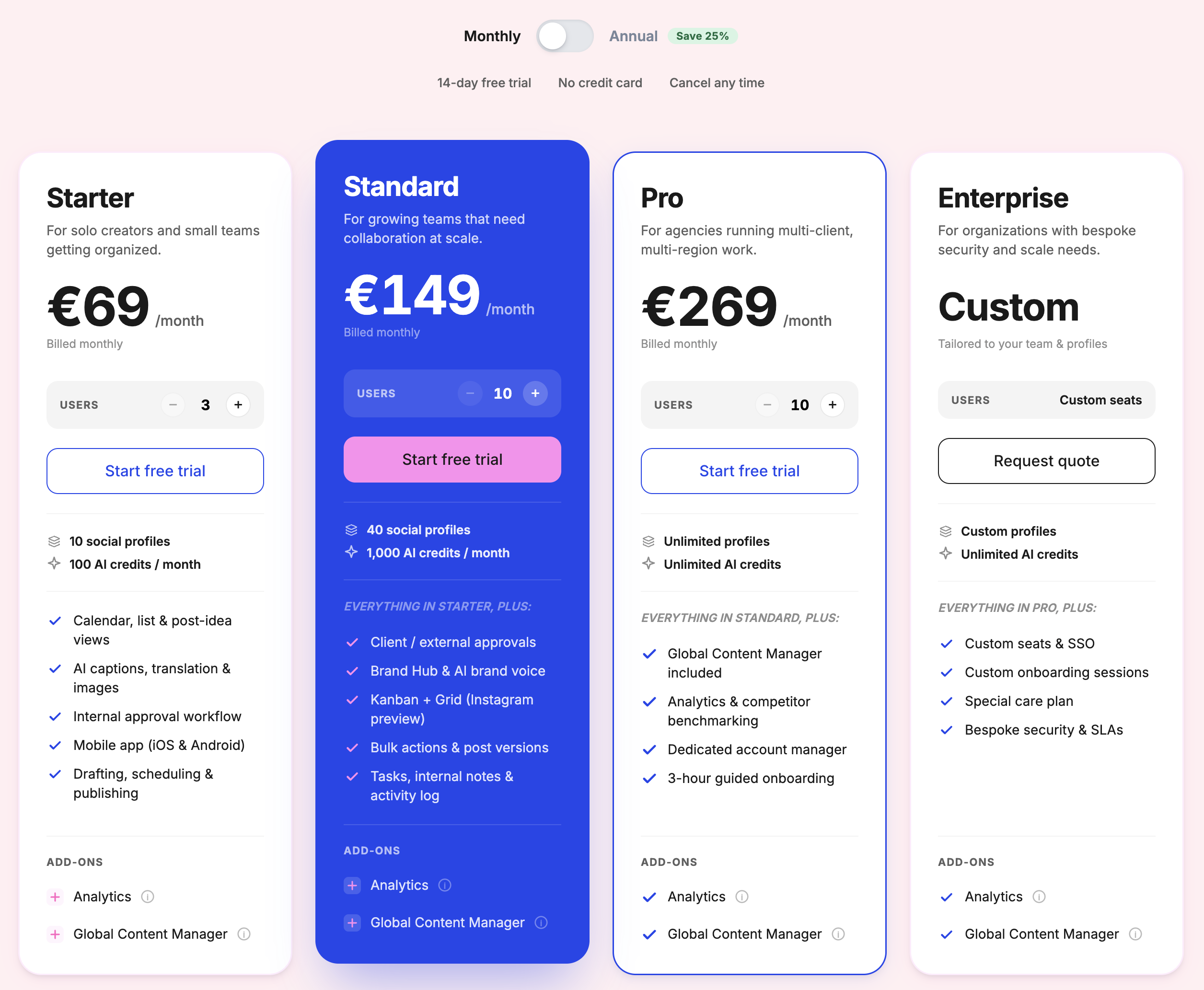 Kontentino Pricing Details