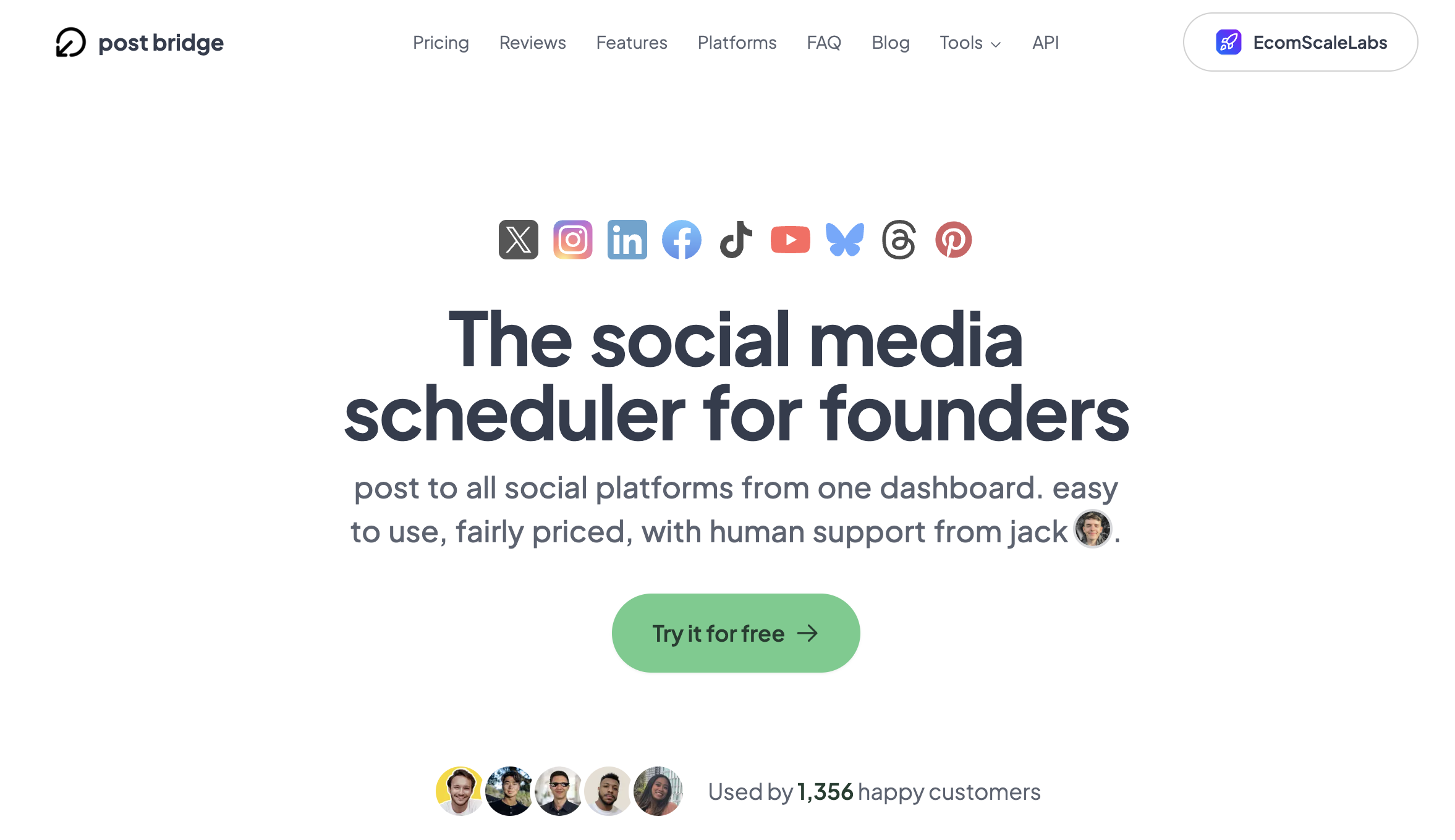 Post Bridge landing page