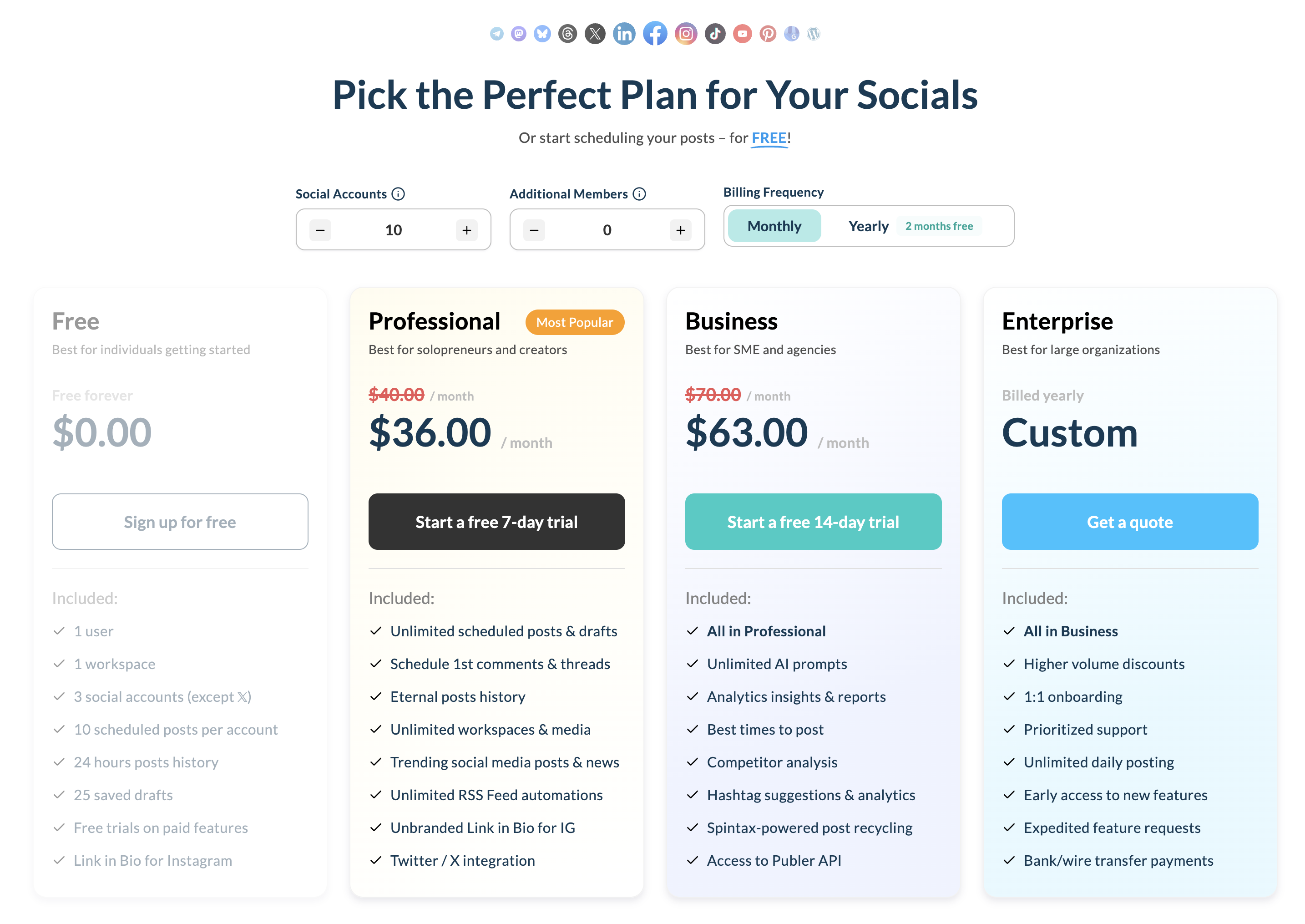 Publer Pricing Details