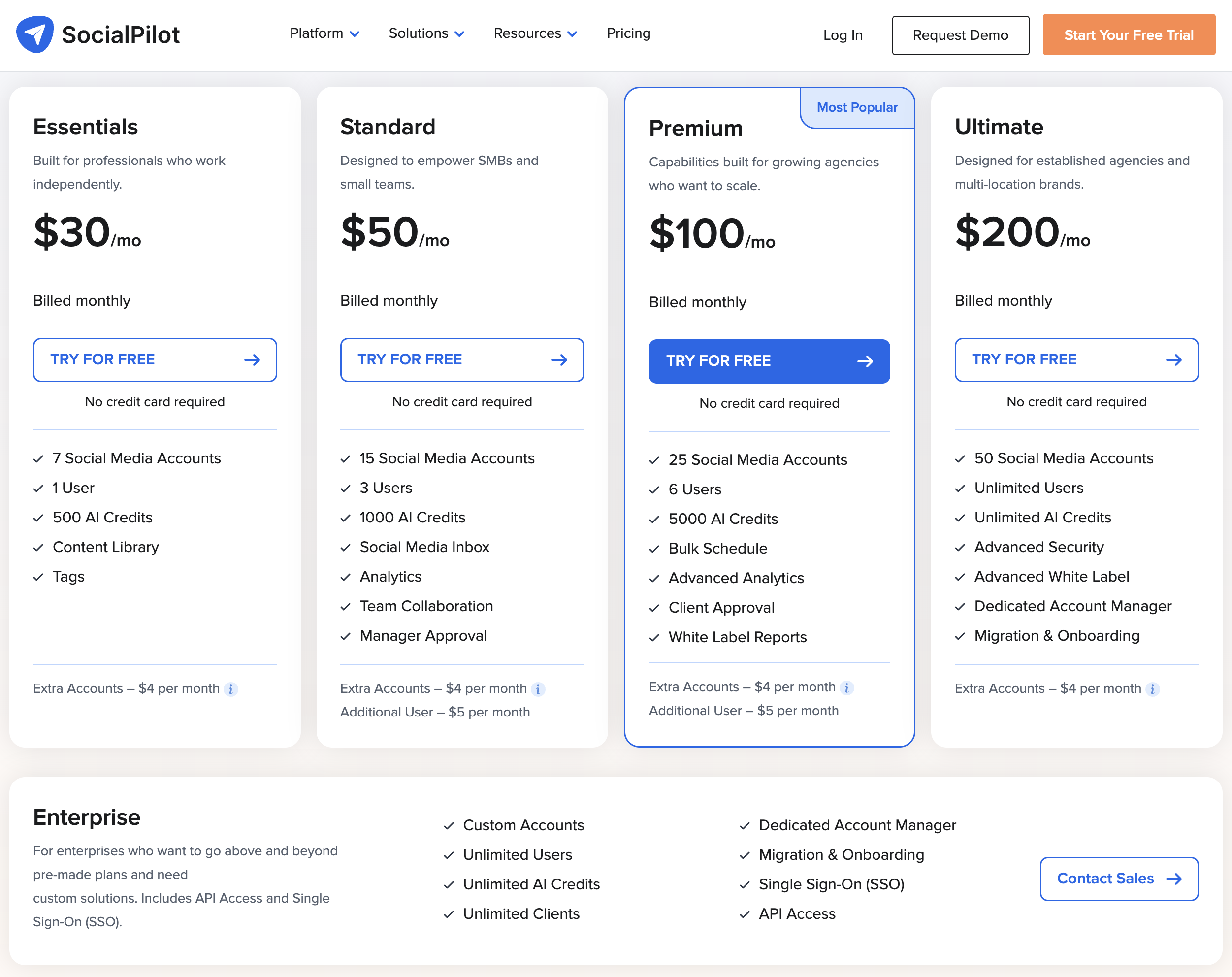 SocialPilot Pricing Details