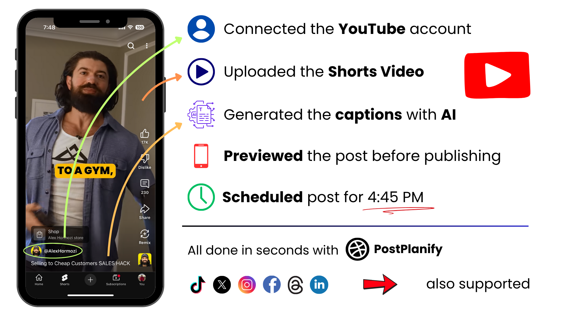 Schedule YouTube Videos and Shorts | YouTube Scheduler by PostPlanify